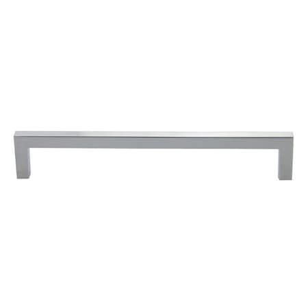 8 Modern Square Cabinet Pull With 7-1/2 Center To Center Polished Chrome Finish